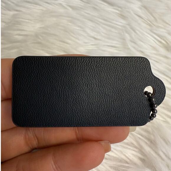 2" COACH Black Fob Bag Charm Hang tag Hangtag - Picture 2 of 2